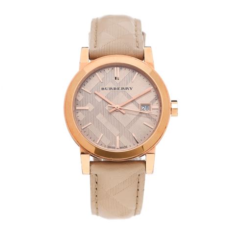 bu9154 burberry|BURBERRY Stainless Steel Calfskin 34mm The City Quartz.